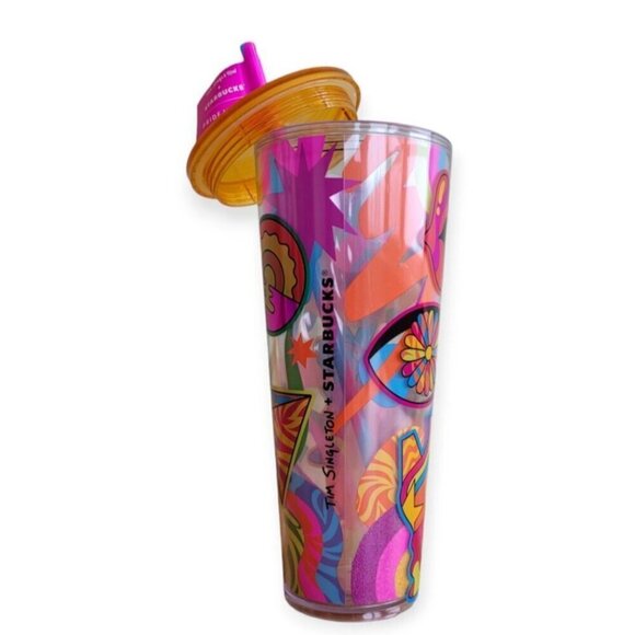 Starbucks Pride Collection Tim Singleton 2023 Glitter Cold Cup size venti 24oz - Picture 3 of 6